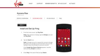 Install and Set Up Fring - Virgin Mobile
