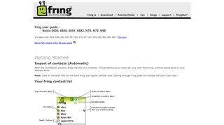 fring - user guide. Mobile-VoIP application directly downloaded to your ...