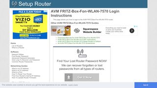 How to Login to the AVM FRITZ-Box-Fon-WLAN-7570 - SetupRouter
