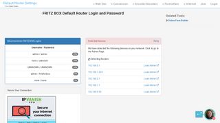 FRITZ BOX Default Router Login and Password - Clean CSS