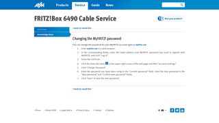 FRITZ!Box 6490 Cable Service - Knowledge Base - AVM