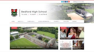 Bedford High School — To Care | To Learn | To Achieve