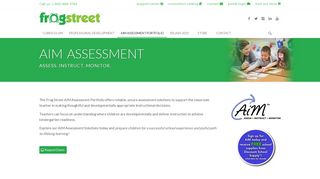 AIM Assessment Portfolio - Frog Street