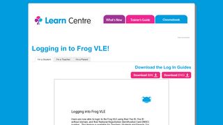 How to Login to the Frog VLE » Learn Centre - FrogAsia