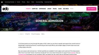 General Admission – EDC Las Vegas 2019
