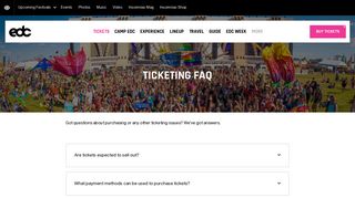 Ticketing FAQ – EDC Las Vegas 2019