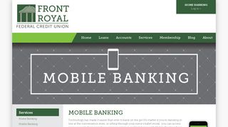 Mobile Banking | Front Royal FCU