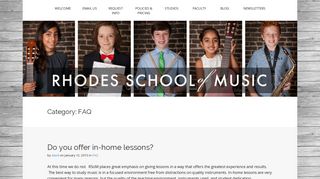 FAQ | Rhodes School of Music