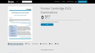 Fronter Cambridge ESOL Examinations - Yumpu
