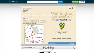 Fronter Workshops INSET Guide 2012 'Learning Together, Achieving ...