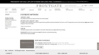 Payment Options - Frontgate
