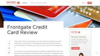 Frontgate Credit Card Review – Giving Assistant