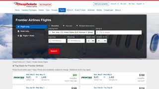 Frontier Airlines Flights, Tickets & Deals on CheapTickets.com