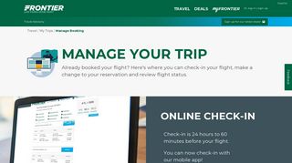 Manage Booking | Frontier Airlines