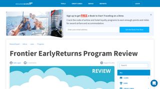 Frontier EarlyReturns Program Review - RewardExpert.com