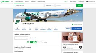 Frontier Airlines Employee Benefits and Perks | Glassdoor