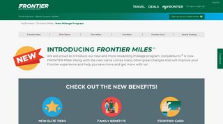 New Mileage Program | Frontier Airlines