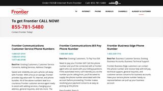 Frontier Phone Number (1-855-855-4579 ) & Contact Info | CableTV.com