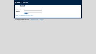 AAPT Frontier - Login