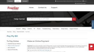 Business: Make an Online Payment - It's so Easy | Frontier.com