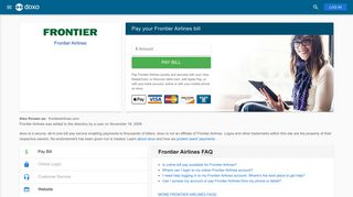 Frontier Airlines: Login, Bill Pay, Customer Service and Care Sign-In