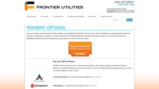 Make A Payment - Frontier Utilities
