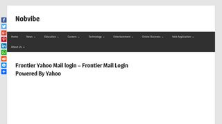 Frontier Yahoo Mail login - Frontier Mail Login Powered By ... - Nobvibe