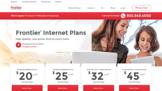 Frontier Internet Plans | 1-855-860-9937 | Frontier Communications