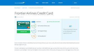 Frontier Credit Card 2019 - How to Earn Two Free Roundtrip Tickets ...