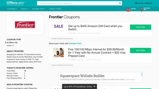Frontier Coupons & Promo Codes 2019 - Offers.com