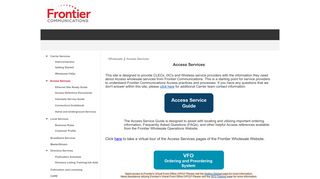 Frontier Wholesale Access Services - Frontier Communications