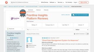 Frontline Insights Platform Reviews 2018 | G2 Crowd