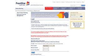 Frontline Credit Union Limited - My Accounts