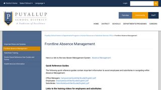 Frontline Absence Management - Puyallup School District