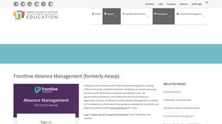 Frontline Absence Management (formerly Aesop) – NCOE