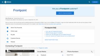 Frontpoint: Login, Bill Pay, Customer Service and Care Sign-In - Doxo