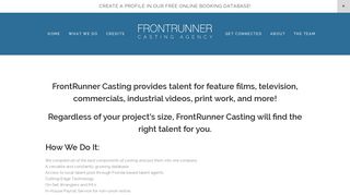 About / — FRONTRUNNER CASTING