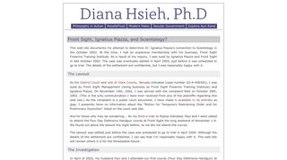 Diana Hsieh: Front Sight, Ignatius Piazza, and Scientology?