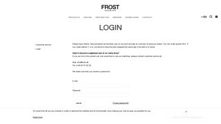 Login - frost