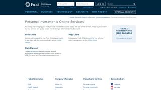 Frost Personal Investments Online Services - Frost Bank