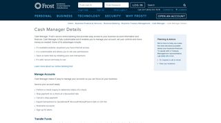 Business Cash Manager Details | Frost - Frost Bank