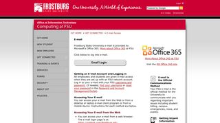 E-mail Access - Frostburg State University
