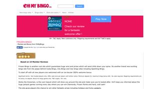 Frozen Bingo | Play Now | 300% Welcome Bonus - OhMyBingo
