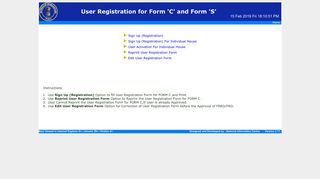 User Registration Form - FRRO