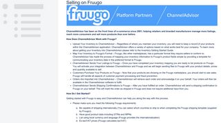Selling on Fruugo - Retailer Support & Documentation - Fruugo ...