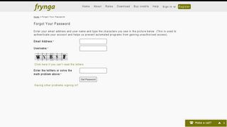 Forgot your password? - Frynga | Cheap international calls