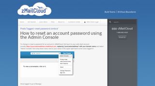 reset password zimbra | Zimbra as a Service - zMailCloud
