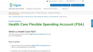Health Care Flexible Spending Account (FSA) | Cigna