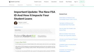 Important Update: The New FSA ID And How It ... - Student Loan Hero