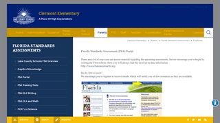 Florida Standards Assessments / FSA Portal - Lake County Schools